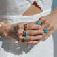 Rings - Rose Cut Turquoise Ring - Malu - ke aloha jewelry
