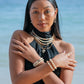 Stretchy White Pearl Light Wood Bracelet - Kahula