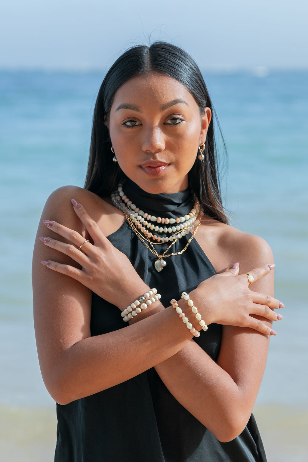 Baroque White Pearl Charm