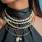 Pink Opal and Pikake Necklace - Aonani