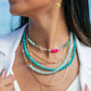 Sale - Peruvian Blue Opal Brown Moonstone Necklace - Kekepania