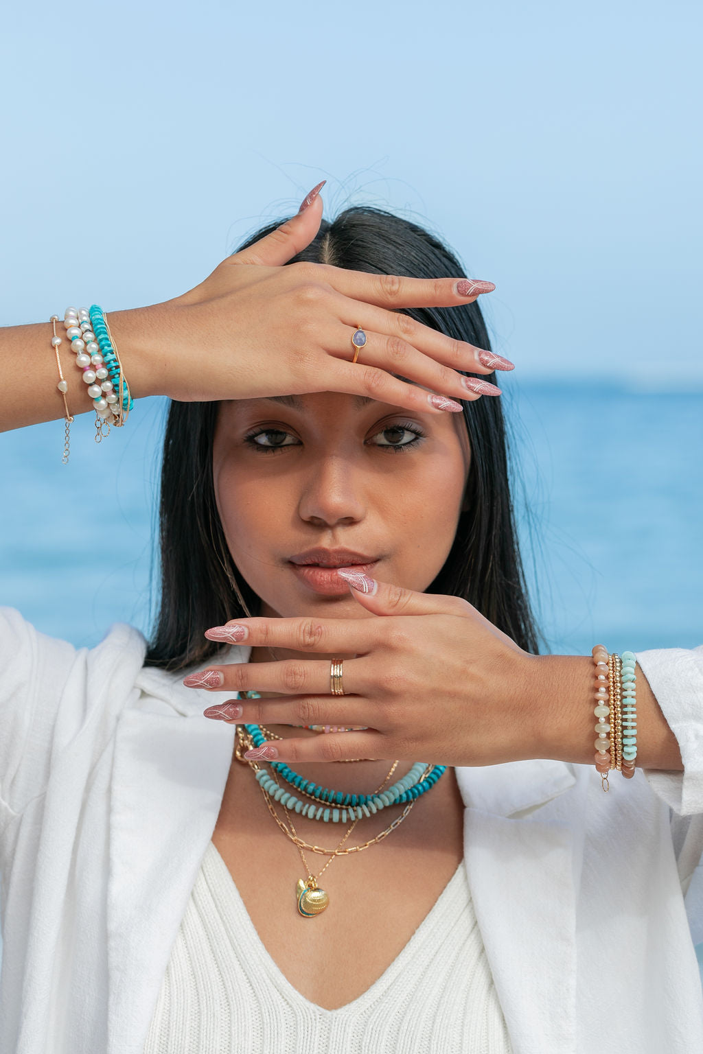 Sale - Rainbow Opal and Pearl Bracelet - Makalani