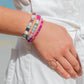 Sale - Stretchy Candy Gemstone and Pearl Bracelet - Momona