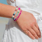 Sale - Stretchy Rainbow Gemstone Bracelet - Leinani