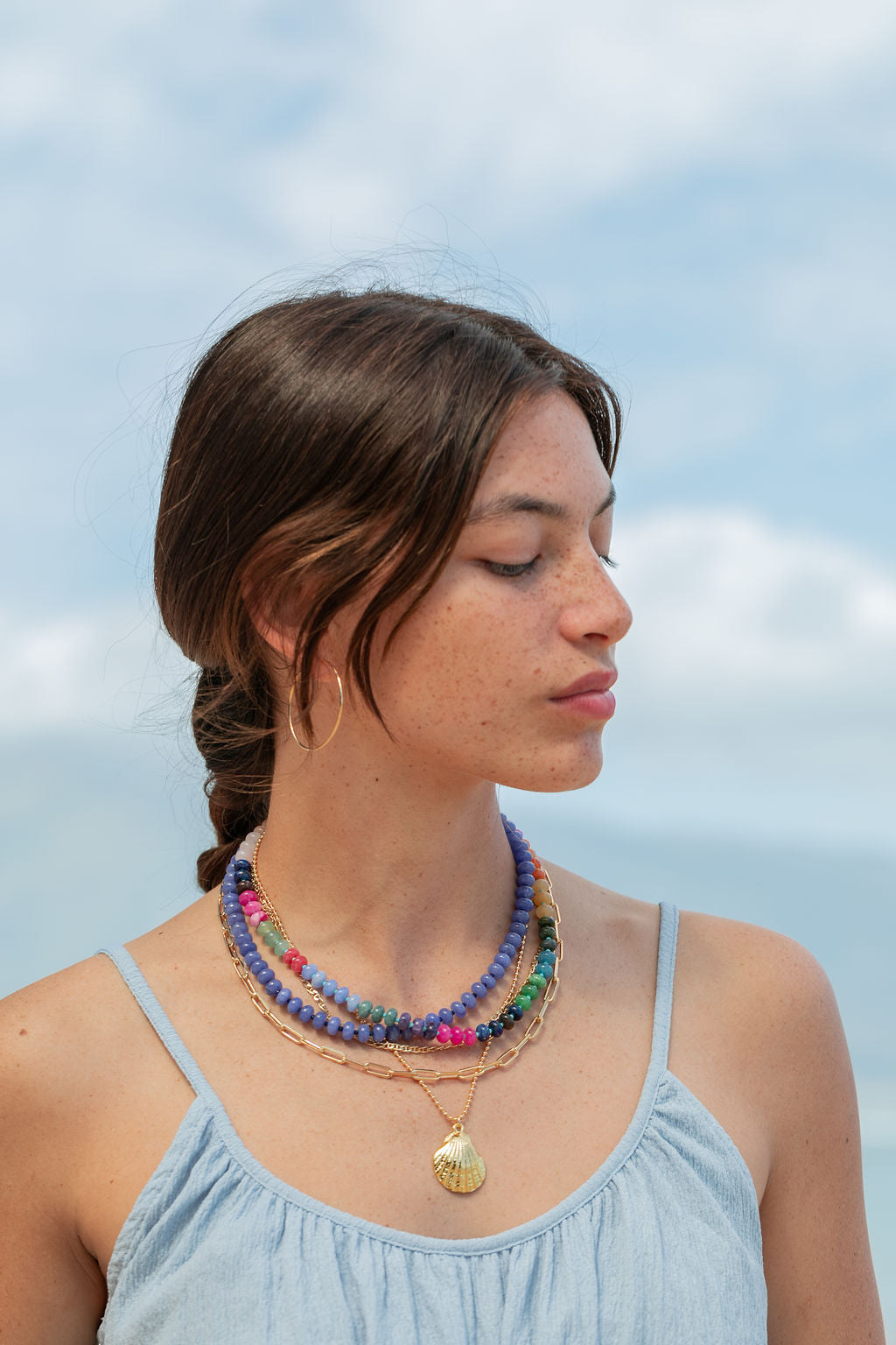 Sale - Violet Gemstone Necklace - Jacaranda