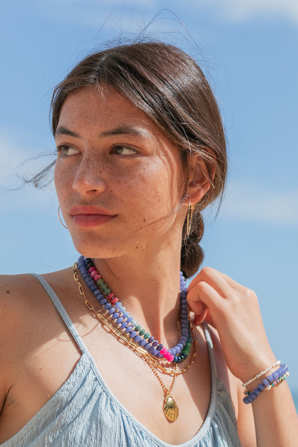 Sale - Violet Gemstone Necklace - Jacaranda