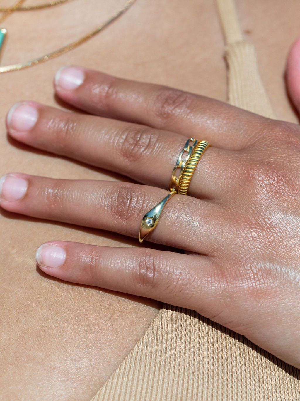 Rings - Sale - Gold Rope Stack Ring - Keawe - ke aloha jewelry