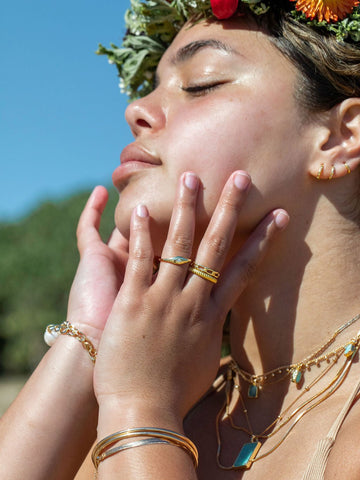 Rings - Sale - Gold Rope Stack Ring - Keawe - ke aloha jewelry