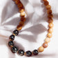 Gold Necklace - Seven Tahitian Pearl Sandalwood Bead Necklace - Moana - ke aloha jewelry