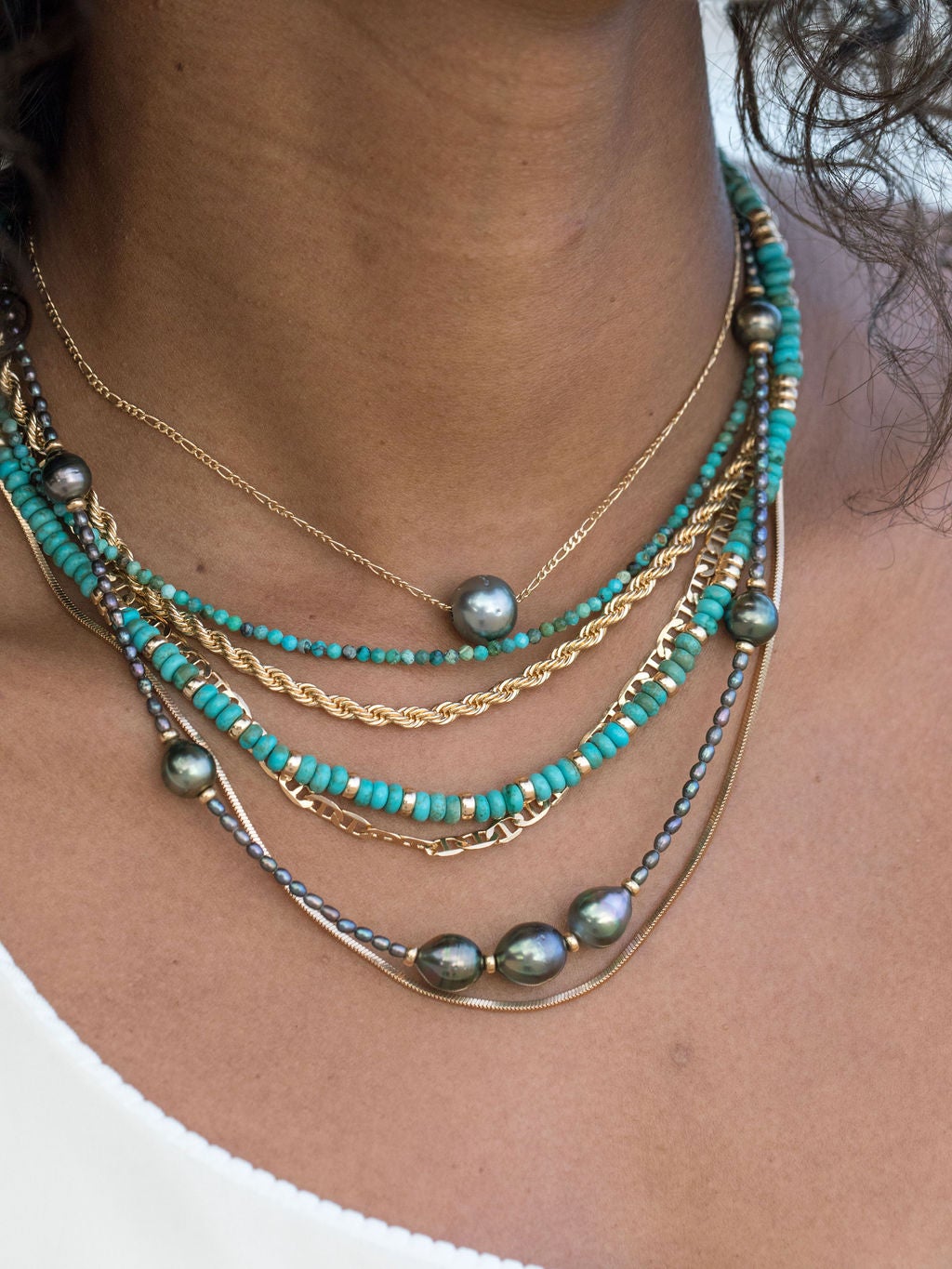 Gold Necklace - Single Floating Tahitian Pearl Necklace - Miliani - ke aloha jewelry