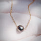 Gold Necklace - Single Floating Tahitian Pearl Necklace - Mililani - ke aloha jewelry