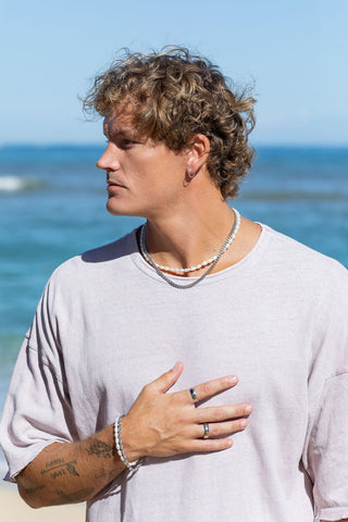 Earrings - Single Unisex Men's Silver Hoop Earring - Kaholo - ke aloha jewelry