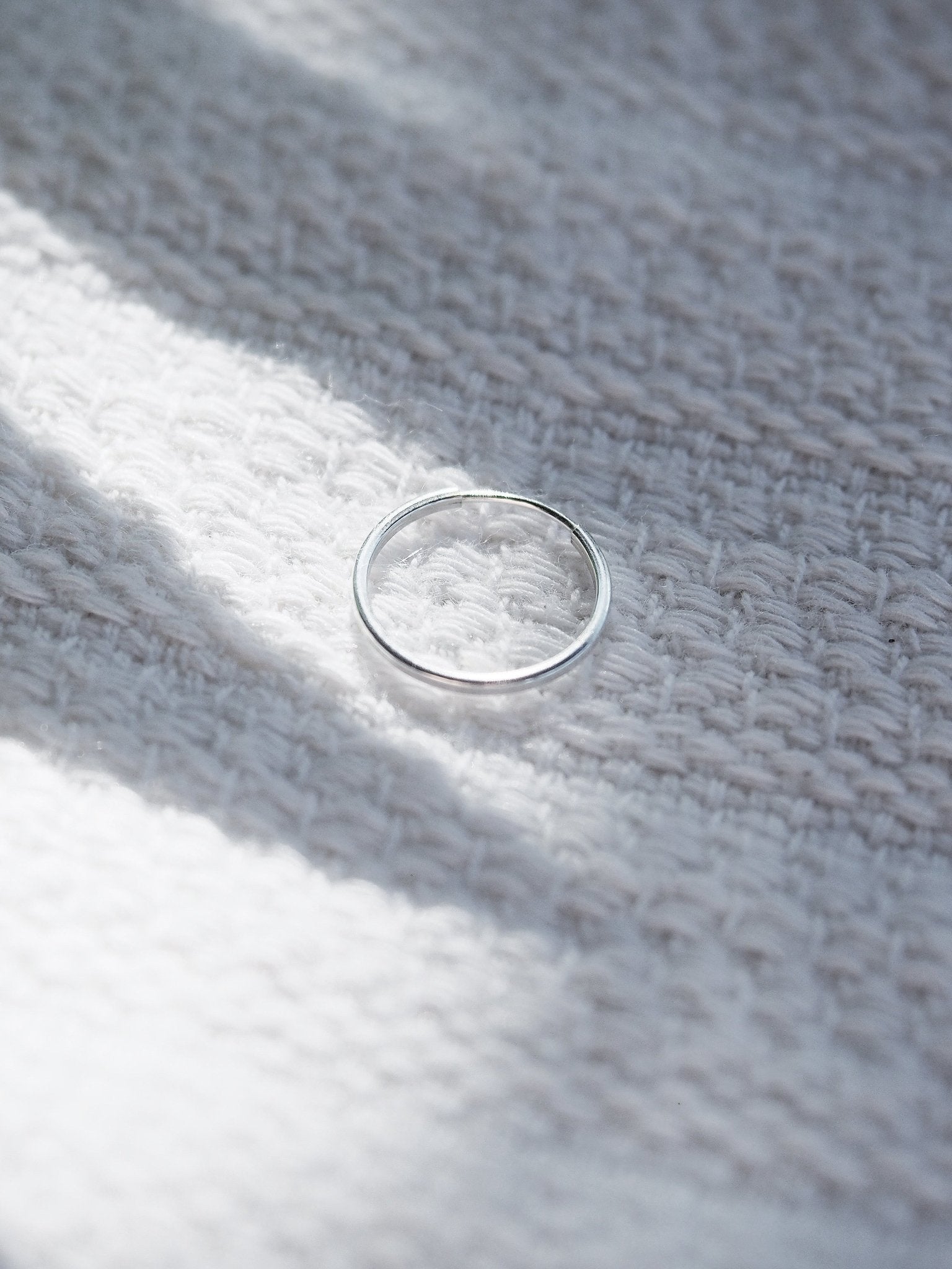 Earrings - Single Unisex Men's Squared Silver Hoop Earring - Kahua - ke aloha jewelry