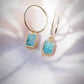 Earrings - Small Aquamarine Hoop Earrings - ke aloha jewelry
