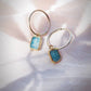 Earrings - Small Aquamarine Hoop Earrings - ke aloha jewelry