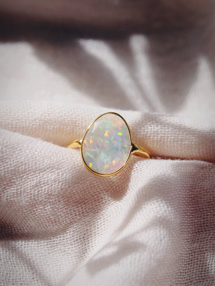 Rings - Statement Fire Opal Ring - Hinuhinu - ke aloha jewelry
