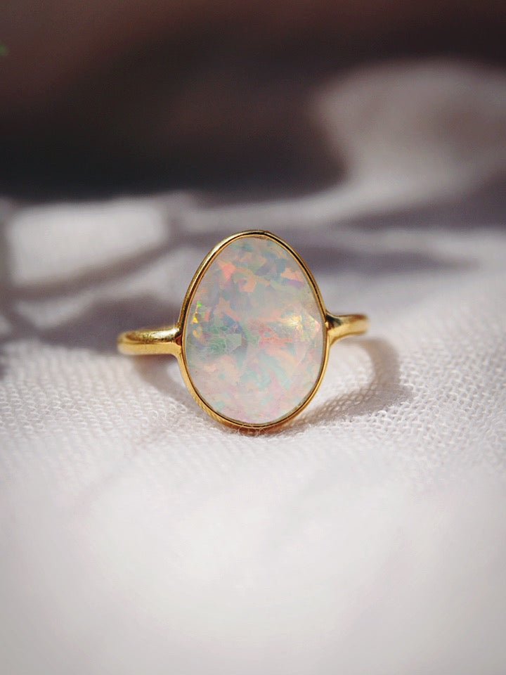 Star Flower Blue Fire Opal Ring – The Ginger Daisy Co.