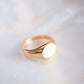 Rings - Statement Gold Signet Dome Ring - Kameli - Ke Aloha Jewelry