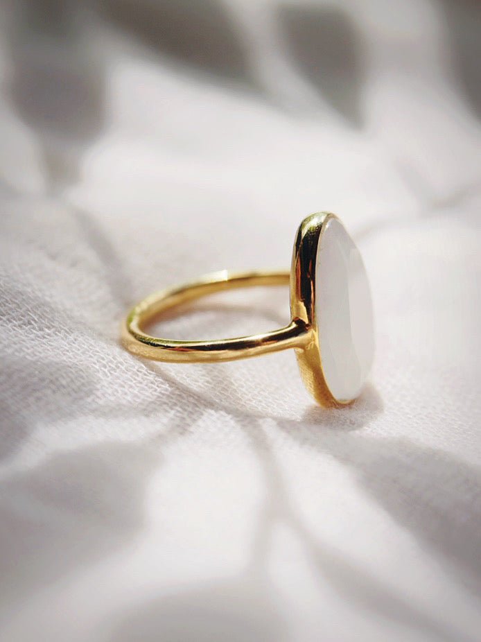 Rings - Statement Rainbow Moonstone Ring - Kekoa - ke aloha jewelry