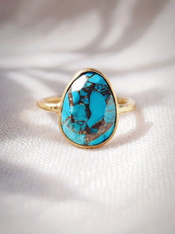 Rings - Statement Turquoise Ring - Kahiau - ke aloha jewelry