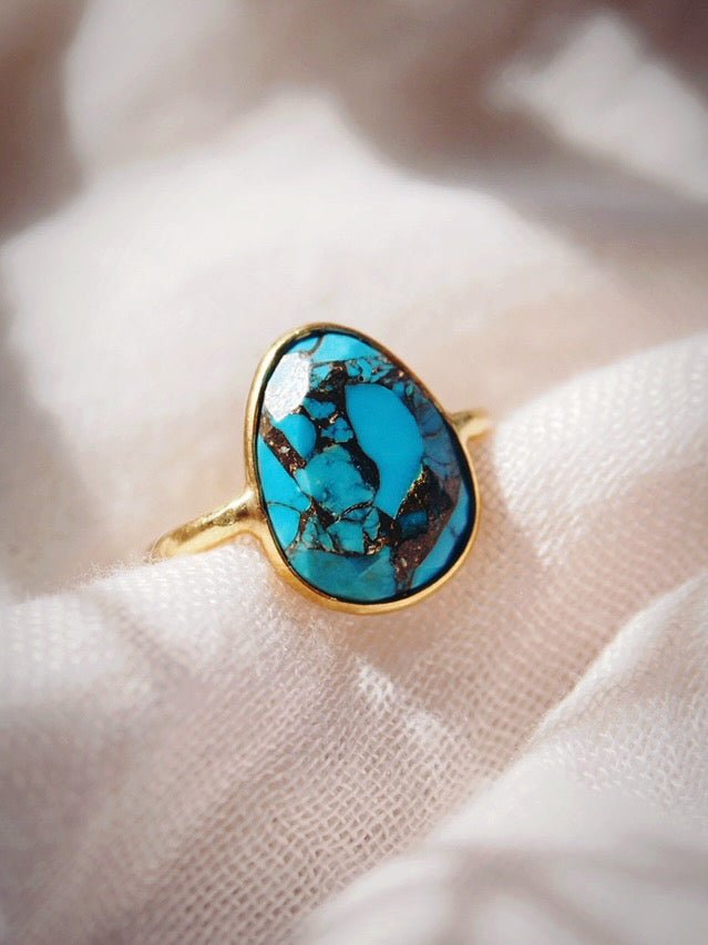 Rings - Statement Turquoise Ring - Kahiau - ke aloha jewelry