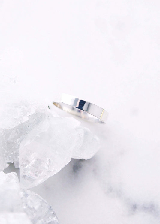 Sale - Sterling Silver Wide Band Ring - Koa