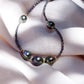 Gold Necklace - Tahitian Pearl Beaded Necklace - Keilani - ke aloha jewelry