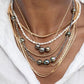 Gold Necklace - Tahitian Pearl Beaded Necklace - Keilani - ke aloha jewelry
