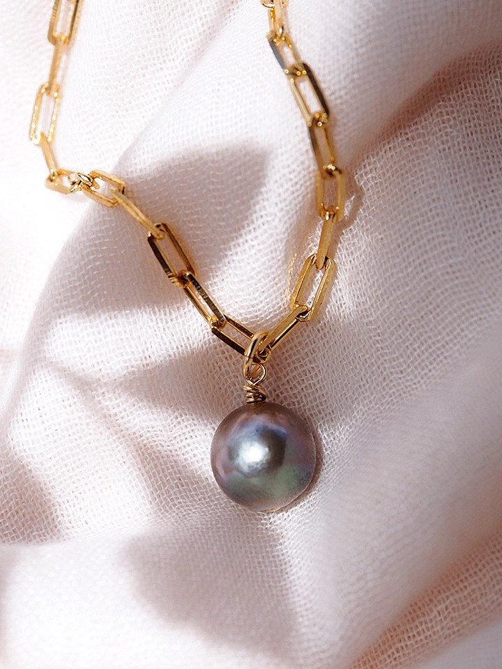 Gold Necklace - Tahitian Pearl Necklace - Moani - ke aloha jewelry