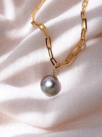 Gold Necklace - Tahitian Pearl Necklace - Moani - ke aloha jewelry