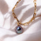 Gold Necklace - Tahitian Pearl Necklace - Moani - ke aloha jewelry