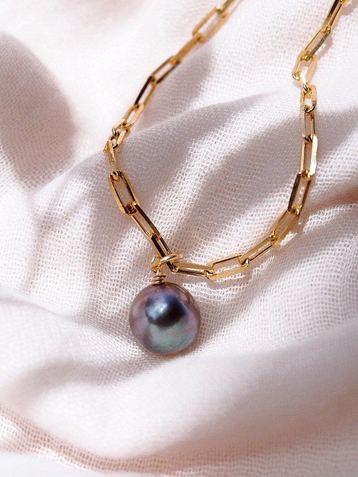 Gold Necklace - Tahitian Pearl Necklace - Moani - ke aloha jewelry
