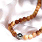 Gold Necklace - Tahitian Pearl Sandalwood Bead Necklace - Roselani - ke aloha jewelry