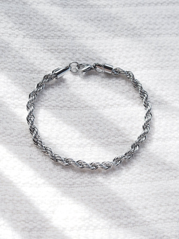 Stainless Steel Bracelet - Thick Men's Stainless Steel Rope Bracelet - Holokai - ke aloha jewelry