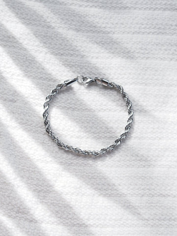 Stainless Steel Bracelet - Thick Men's Stainless Steel Rope Bracelet - Holokai - ke aloha jewelry