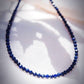 Gold Necklace - Tiny Lapis Lazuli Choker Necklace - ke aloha jewelry
