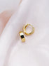 Earrings - Tiny Thick Squared Vermeil Huggie Hoop Earrings - Hanaaloha - ke aloha jewelry
