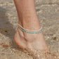 Anklets - Tiny Turquoise Bead Anklet - Kalilinoe - ke aloha jewelry