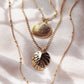 Gold Necklace - Tropical Pendant Layering Necklace Set - ke aloha jewelry