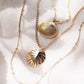 Gold Necklace - Tropical Pendant Layering Necklace Set - ke aloha jewelry