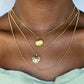 Gold Necklace - Tropical Pendant Layering Necklace Set - ke aloha jewelry