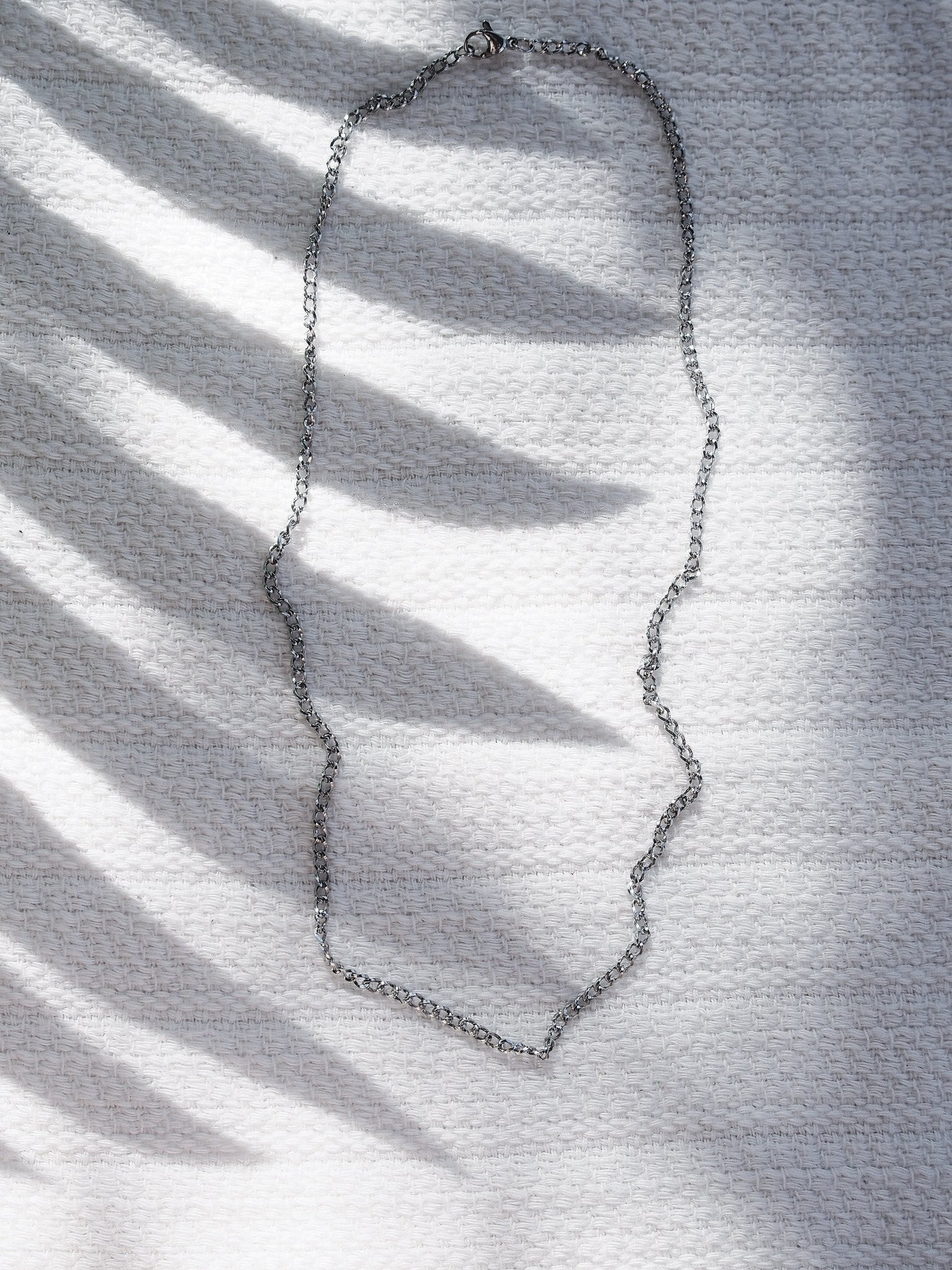 Stainless Steel Necklace - Unisex Men's Stainless Steel Curb Chain - Kahawai - ke aloha jewelry