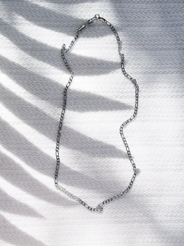 Stainless Steel Necklace - Unisex Men's Stainless Steel Figaro Chain - Kilohana - ke aloha jewelry