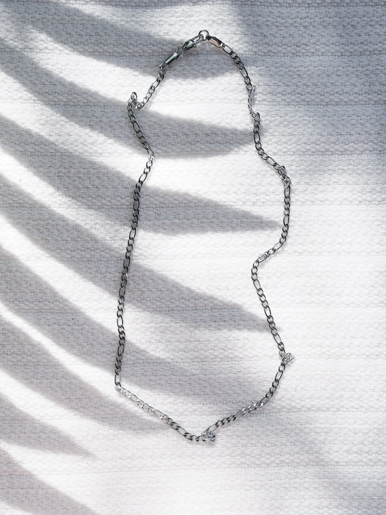 Stainless Steel Necklace - Unisex Men's Stainless Steel Figaro Chain - Kilohana - ke aloha jewelry