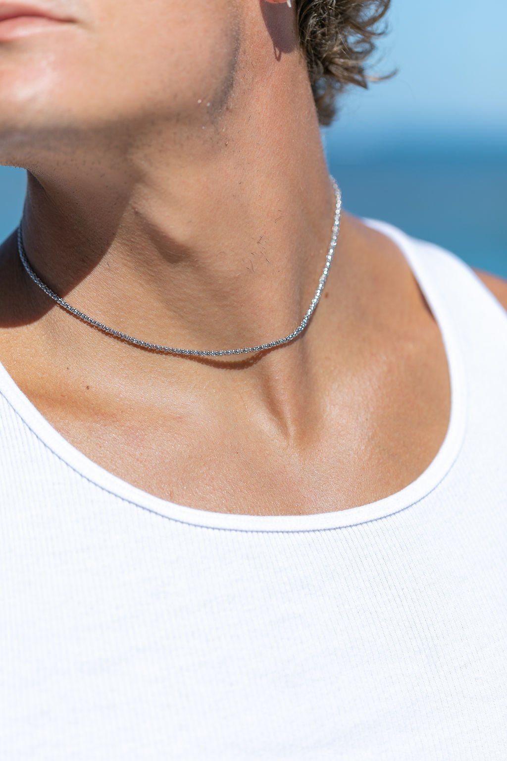 Stainless Steel Necklace - Unisex Men's Stainless Steel Popcorn Chain - Kaiholo - ke aloha jewelry