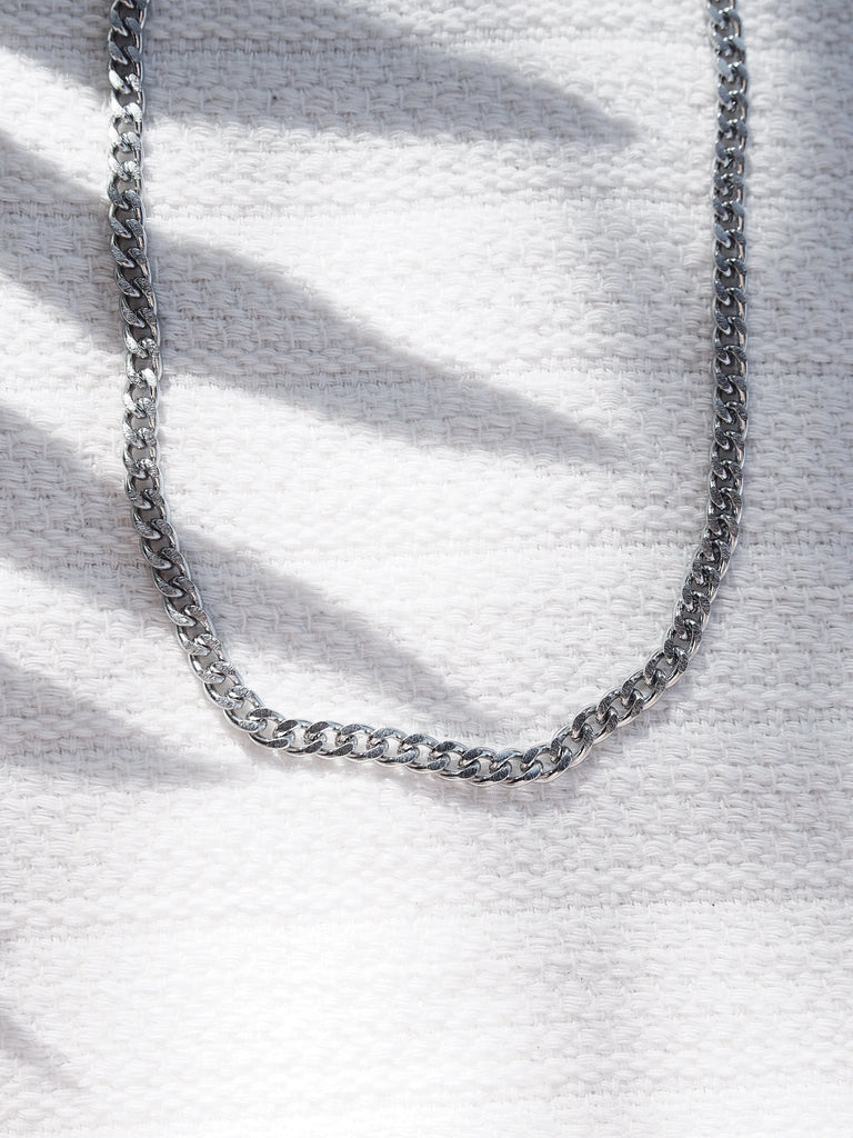 Stainless Steel Necklace - Unisex Men's Thick Stainless Steel Curb Chain - Ikaika - ke aloha jewelry