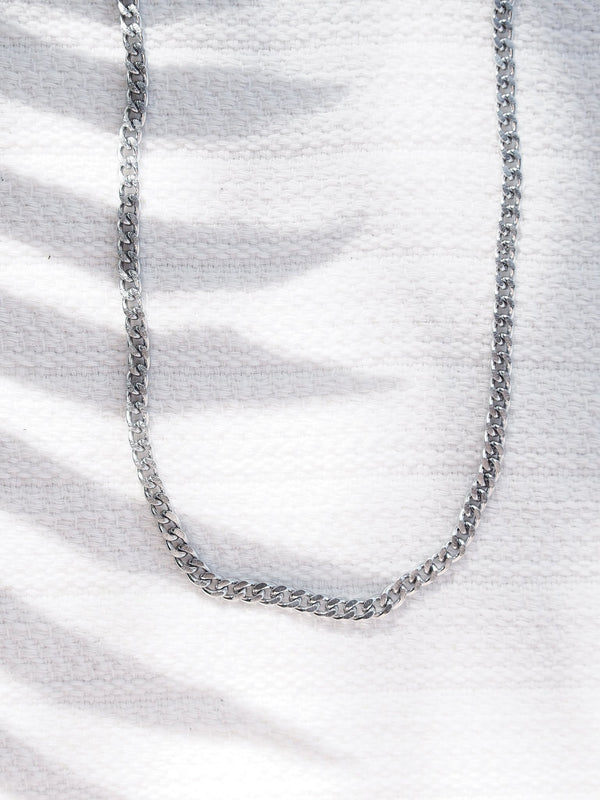 Stainless Steel Necklace - Unisex Men's Thick Stainless Steel Curb Chain - Ikaika - ke aloha jewelry