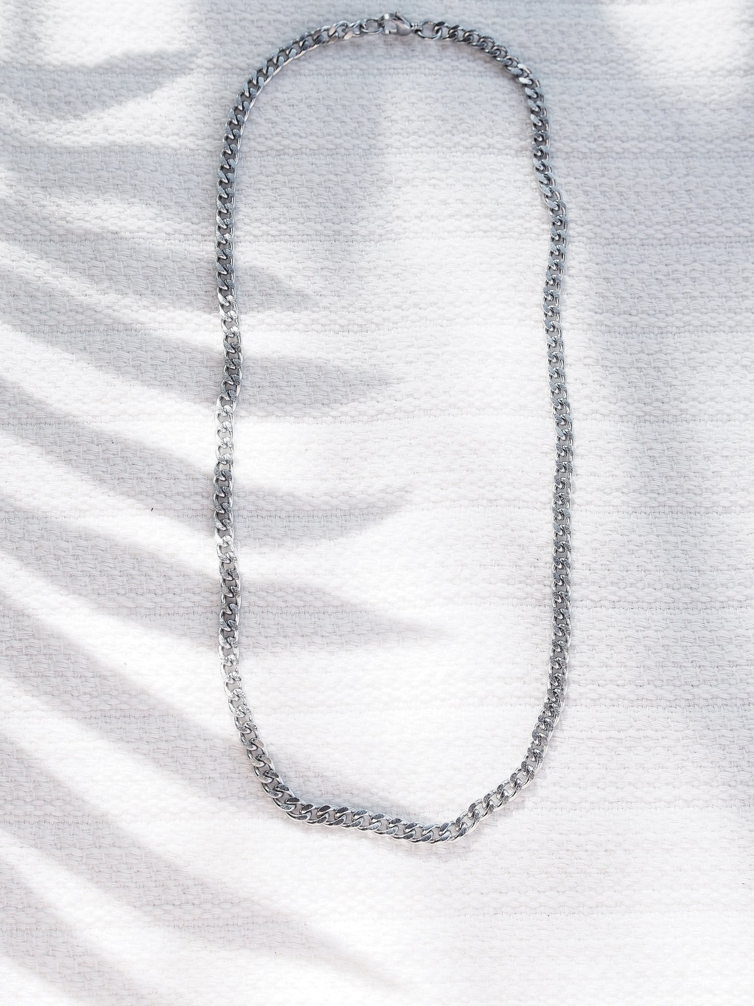 Stainless Steel Necklace - Unisex Men's Thick Stainless Steel Curb Chain - Ikaika - ke aloha jewelry