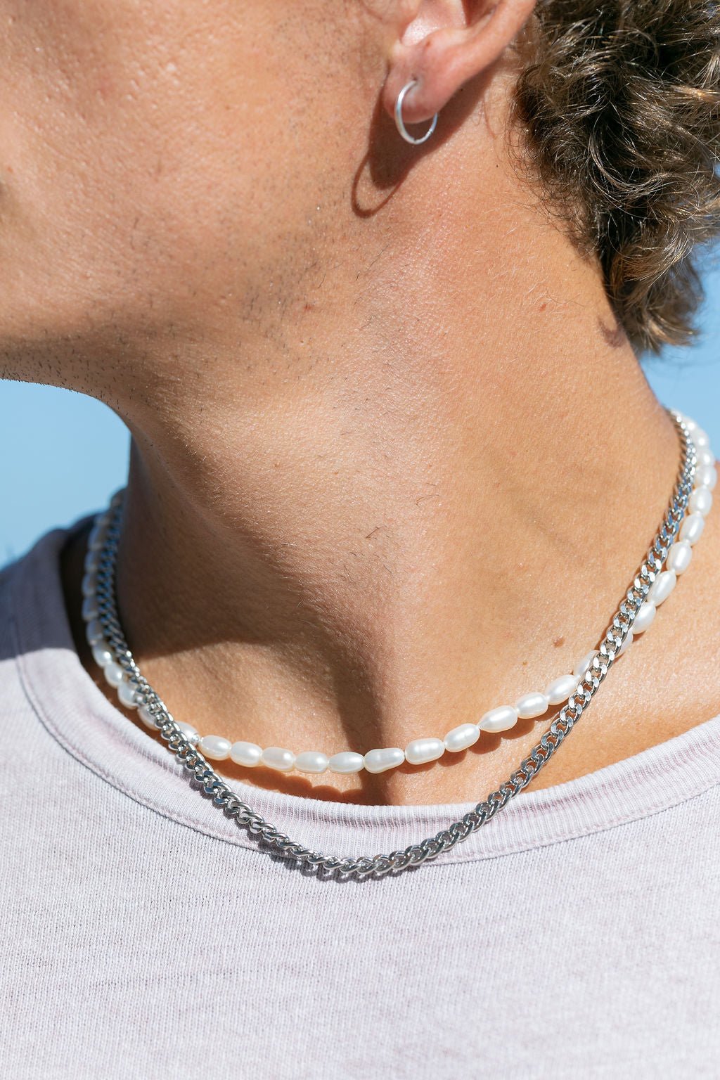 Stainless Steel Necklace - Unisex Men's Thick Stainless Steel Curb Chain - Ikaika - ke aloha jewelry