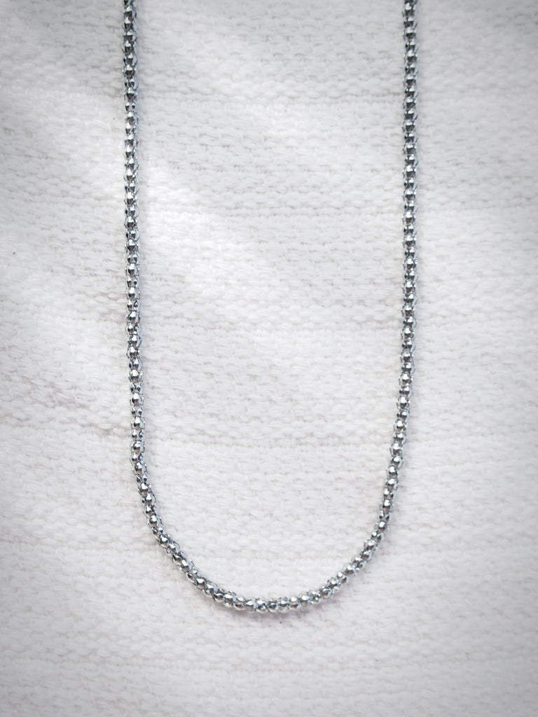 Stainless Steel Necklace - Unisex Men's Thick Stainless Steel Popcorn Chain - Kaiholo - ke aloha jewelry